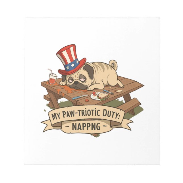 Bloc De Notas Pug durmiendo  (Frente)