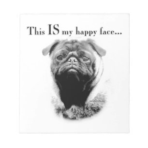 Bloc De Notas Pug Happy Face