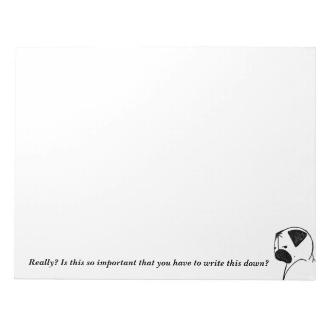 Bloc De Notas Pug Stink Eye (Frente)