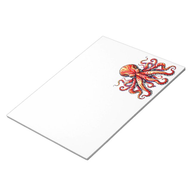Bloc De Notas Pulpo Rojo (Lado Derecho)
