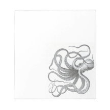 Pulpo steampunk náutico Dibujo de libro antiguo