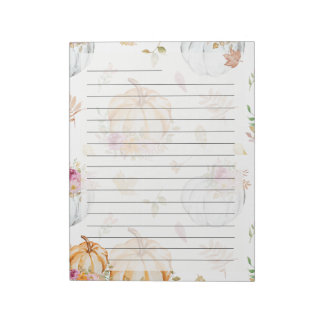 Bloc De Notas Pumpkin Patch Letter Notepad – Autumn Stationery 