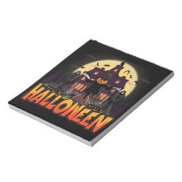 Bloc De Notas Pumpkin Scary House, Halloween