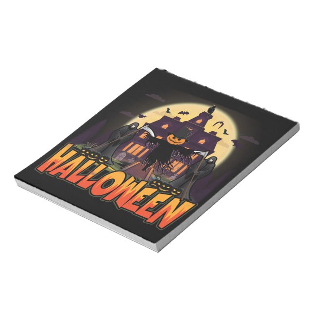 Bloc De Notas Pumpkin Scary House, Halloween (Lado Izquierdo)
