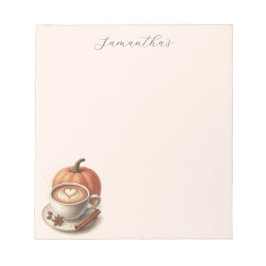 Bloc De Notas Pumpkin Spice Coffee Themed Notepad