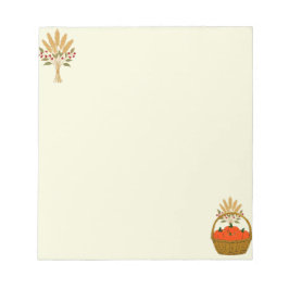 Bloc De Notas 📝 **Pumpkin & Wheat Basket Notepad