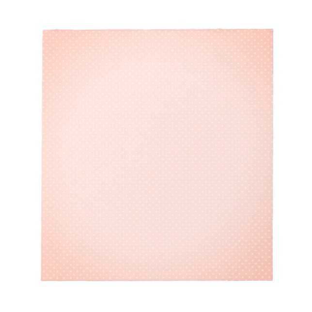 Bloc De Notas Punto de Polka Blanco rosa Retro simple (Frente)