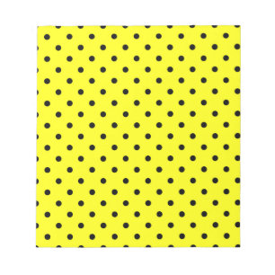 Bloc De Notas Punto negro de polka amarillo