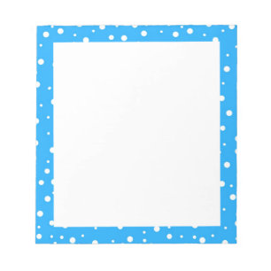 Bloc De Notas Puntos de polka en fondo azul
