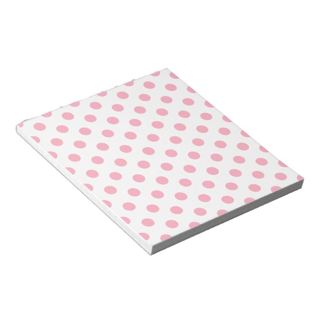 Bloc De Notas Puntos de Polka Rosa (Lado Derecho)