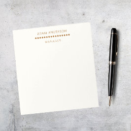 Bloc De Notas Puntos dorados crema minimalista simple profesiona