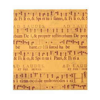 Bloc De Notas Puntuación de música cantante gregoriana