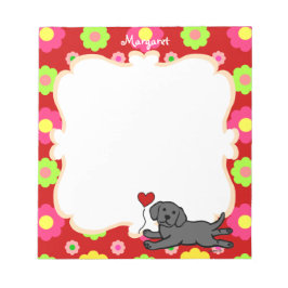 Bloc De Notas Puppy personalizado de Labrador Negro