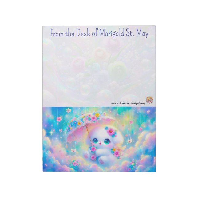 Bloc De Notas Puppy with Umbrella Notepad (Lado Izquierdo)