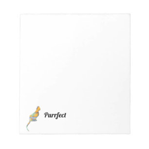 Bloc De Notas Purfect Cat Pun Sitting Kitty Color Block Kitten