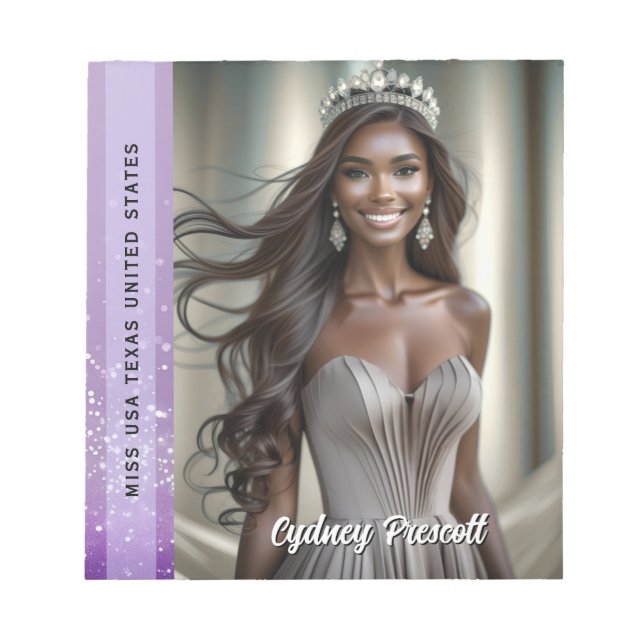 Bloc De Notas Purple Diamond Pageant Sash Photo (Frente)