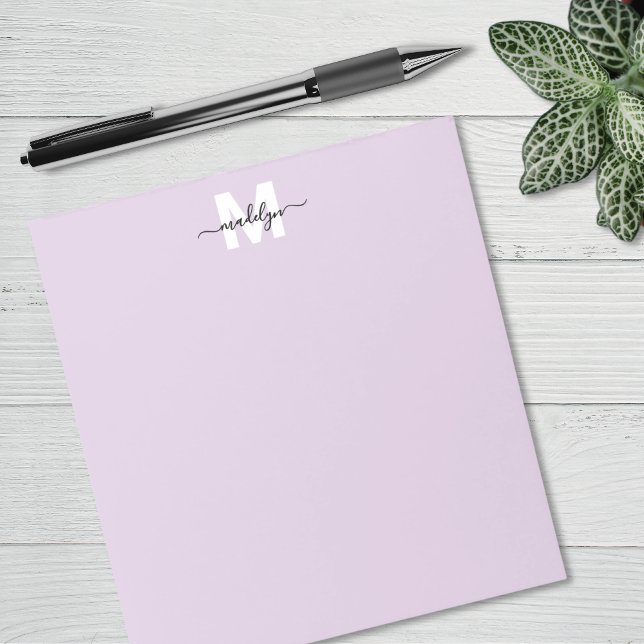 Bloc De Notas Purple Simple Monogram (Purple Simple Monogram Notepad)