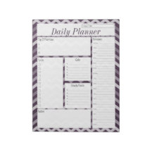 Púrpura Chevron Daily Planner