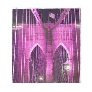 Bloc De Notas Púrpura del Lit del puente de Brooklyn