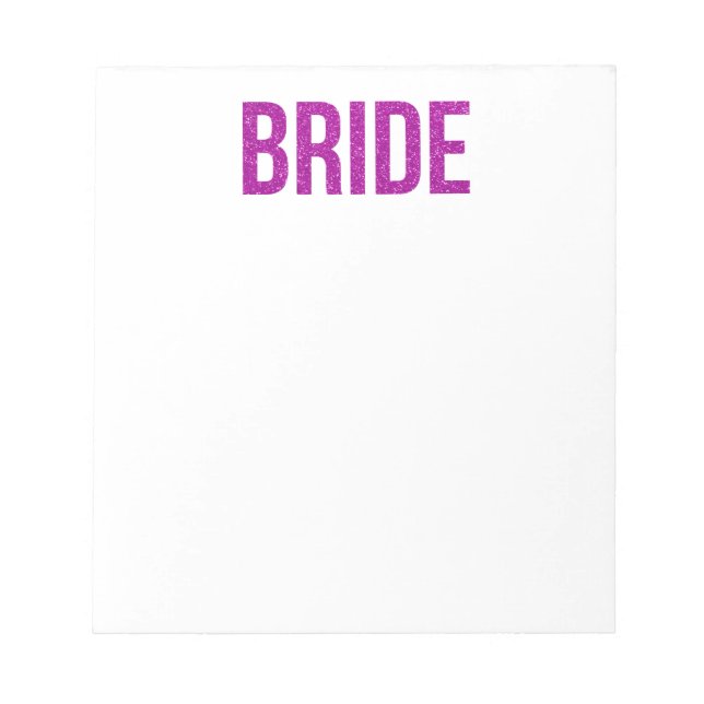 Bloc De Notas Purpurina Bride Pink (Frente)