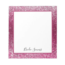 Bloc De Notas Purpurina de Borgoña y Plata