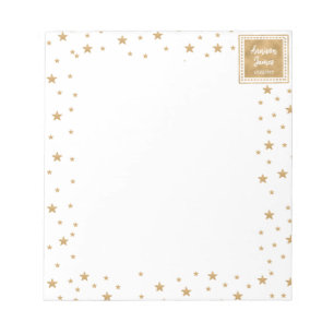 Bloc De Notas Purpurina de estrella de oro personalizado Sparkle