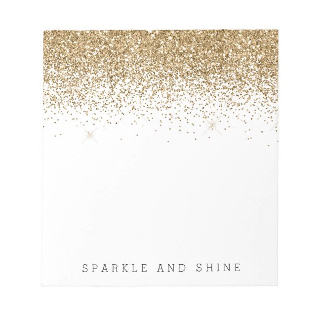 Bloc De Notas Purpurina de Faux de Gold Sparkle (Frente)