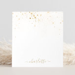 Bloc De Notas Purpurina de oro Elegante y brillante guión<br><div class="desc">Crea tu propio bloc de notas con brillo de diamante dorado personalizado con tu personalizado moderno nombre de escritura manuscrita.</div>