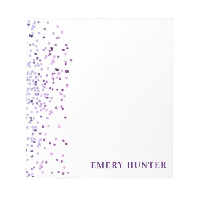 Bloc De Notas Purpurina disperso azul y púrpura (Frente)