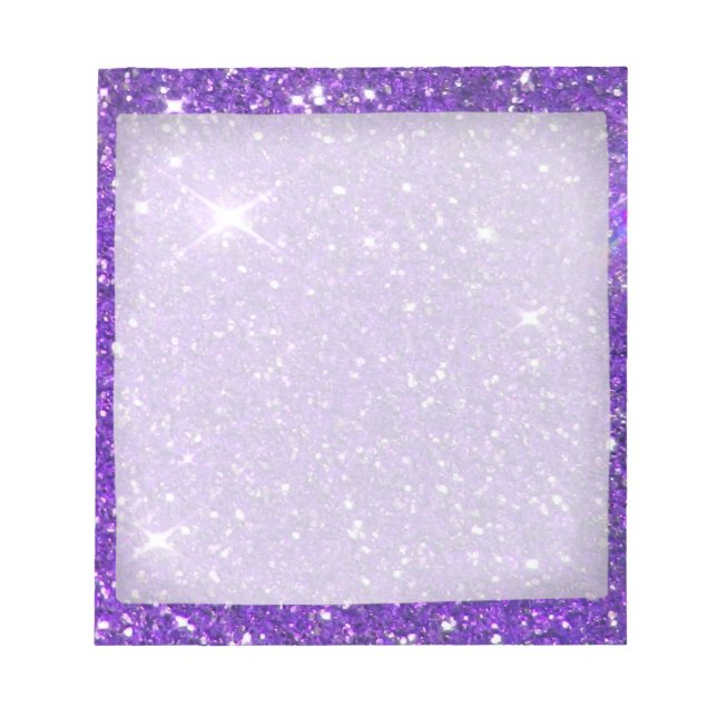 Bloc De Notas Purpurina Glitz de moda Lavender Purple Sparkling (Frente)
