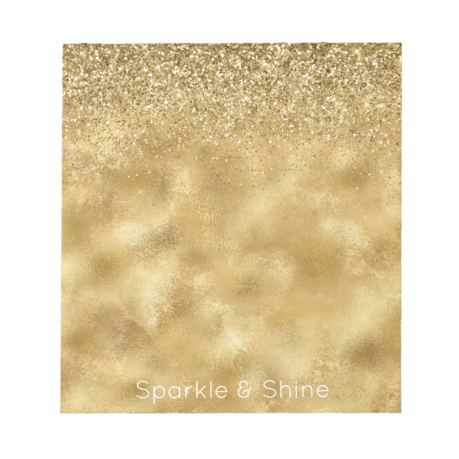 Bloc De Notas Purpurina Gold Sparkle (Frente)
