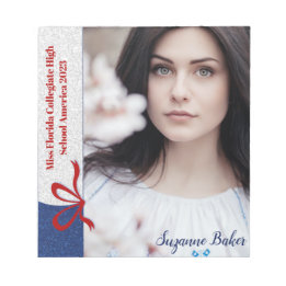 Bloc De Notas Purpurina real - Personalizado Pageant Autograph P