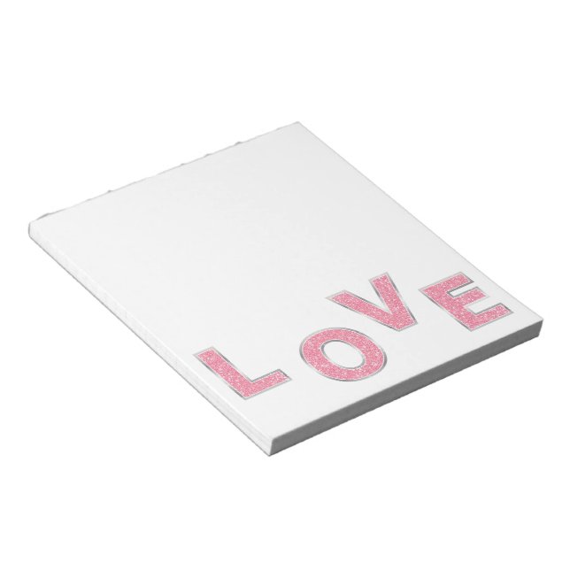 Bloc De Notas Purpurina Rosa de Amor (Lado Derecho)