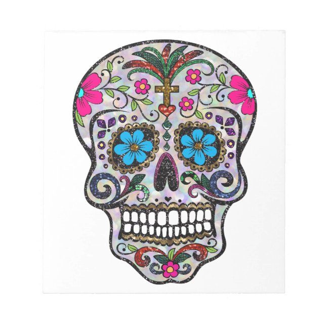 Bloc De Notas purpurina Sugar Skull (Frente)