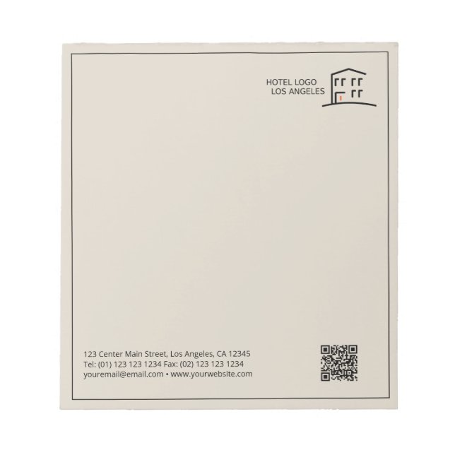 Bloc De Notas QR Code Business Logo Promotional Notepad (Frente)