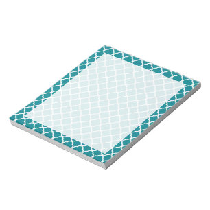 Bloc De Notas Quatrefoil turquesa oscuro