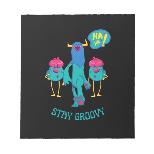 Bloc De Notas quédate groovy por todas partes, niños graciosos e (Frente)