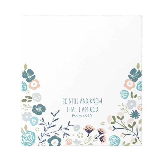 Bloc De Notas Quédate quieto y sé que soy Dios. Anotación de esc (Frente)