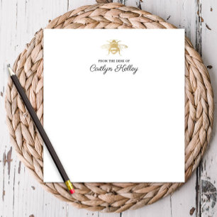 Bloc De Notas Queen Bee, Gold, desde la mesa de personalidades