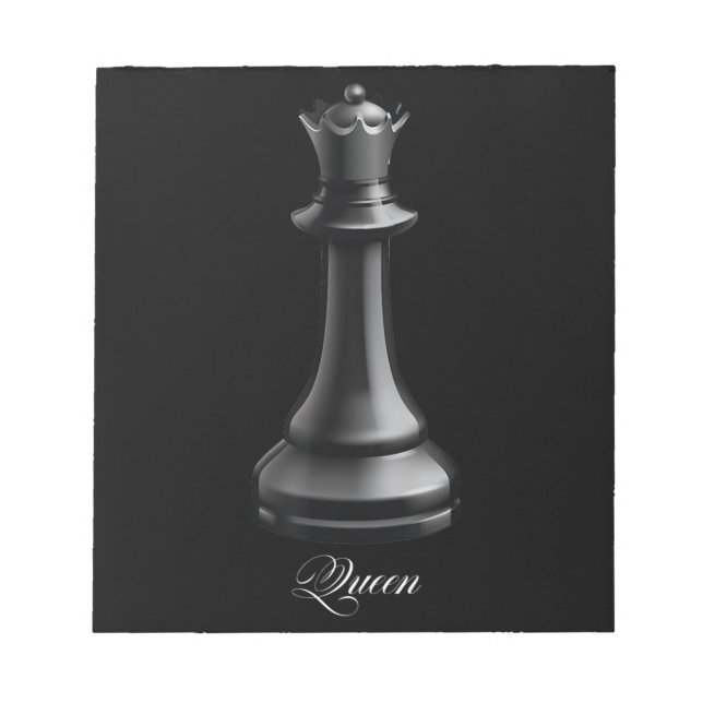 Bloc De Notas Queen Chess Piece Halloween Disstuve al Ajedrez Lo (Frente)