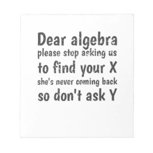 Bloc De Notas Querido Algebra Dejar De Pedirnos Que Encontremos 