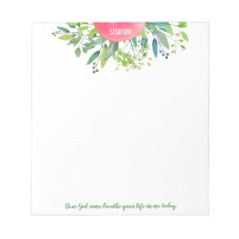 Bloc De Notas Querido Dios, respira tu vida Verdor Notepad