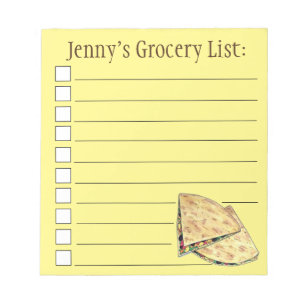 Bloc De Notas Queso Quesadillas Aperitivo Mexicano