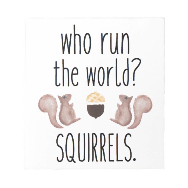 Bloc De Notas ¿Quién Dirige El Mundo? SQUIRRELS — Chicas Beyonce (Frente)