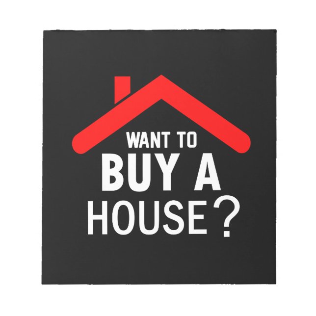 Bloc De Notas ¿Quieres comprar una casa? Agente inmobiliario (Frente)
