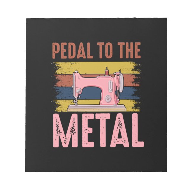 Bloc De Notas Quilter Gift | Pedal Al Metalizado (Frente)