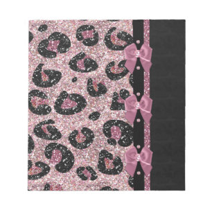 Bloc De Notas RAB Rockabilly Pink Leopard Print Ribbon Bows