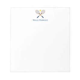 Bloc De Notas Racquets cruzados de tenis