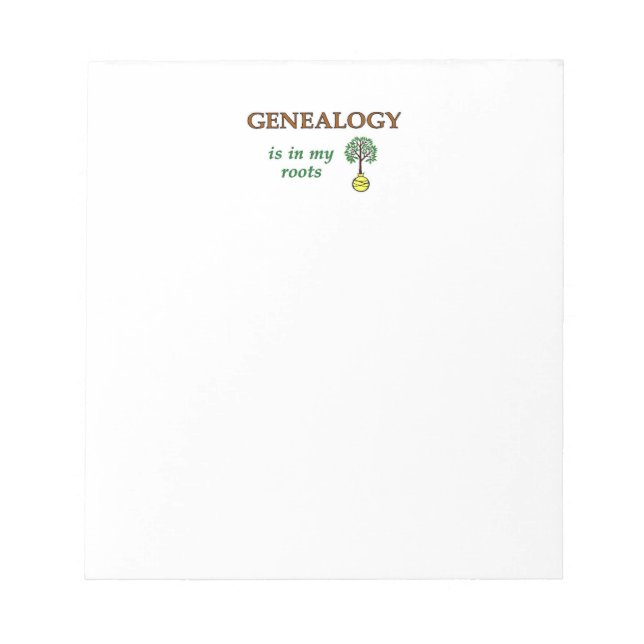 Bloc De Notas Raíces de Genealogía (Frente)