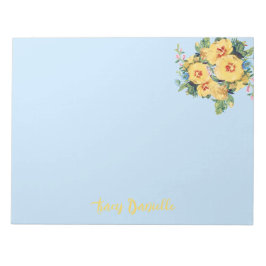 Bloc De Notas Ramo Floral Bonito Personalizado